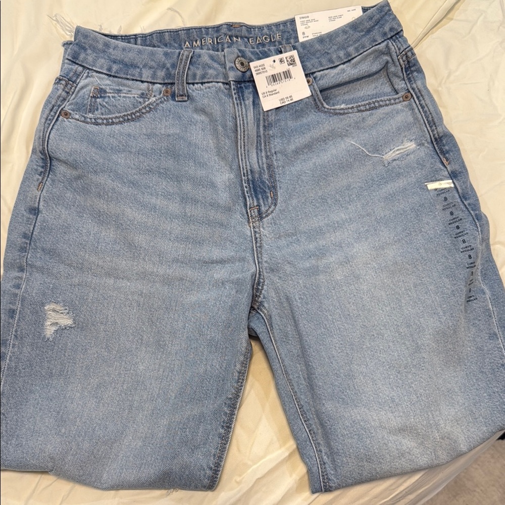 American Eagle Outfitters Blue Distressed Jeans